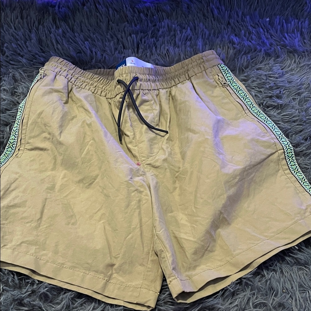 Old Navy Tan Elastic Waist Shorts
